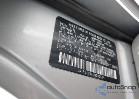 2020 Nissan Rogue Sport Sv Awd Xtronic Cvt z USA, uszkodzony, nr VIN JN1BJ1CW4LW393534